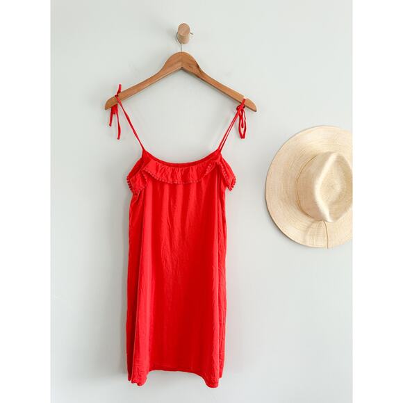 Sézane | Sezane | Darcy Summer Dress in Tangerine (Coral Orange Red) | Sz S - Picture 5 of 8